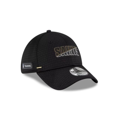 New Orleans Saints Gorra | New Era NFL Official Summer Sideline 39thirty Stretch Fit Cap Mexico - Negros